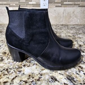 Womens Dansko TIFFANY Black Suede Leather Ankle Chelsea Boots  EU 38  US 7.5-8